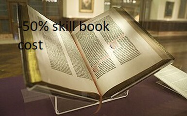 Halves the cost of books to assign a all skill perks