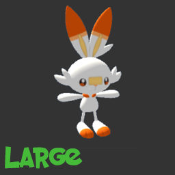 Pokemon Scorbunny Kids Statue Model Plush - LARGE