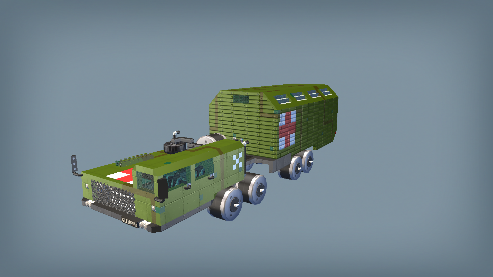 Heavy army truck medic version