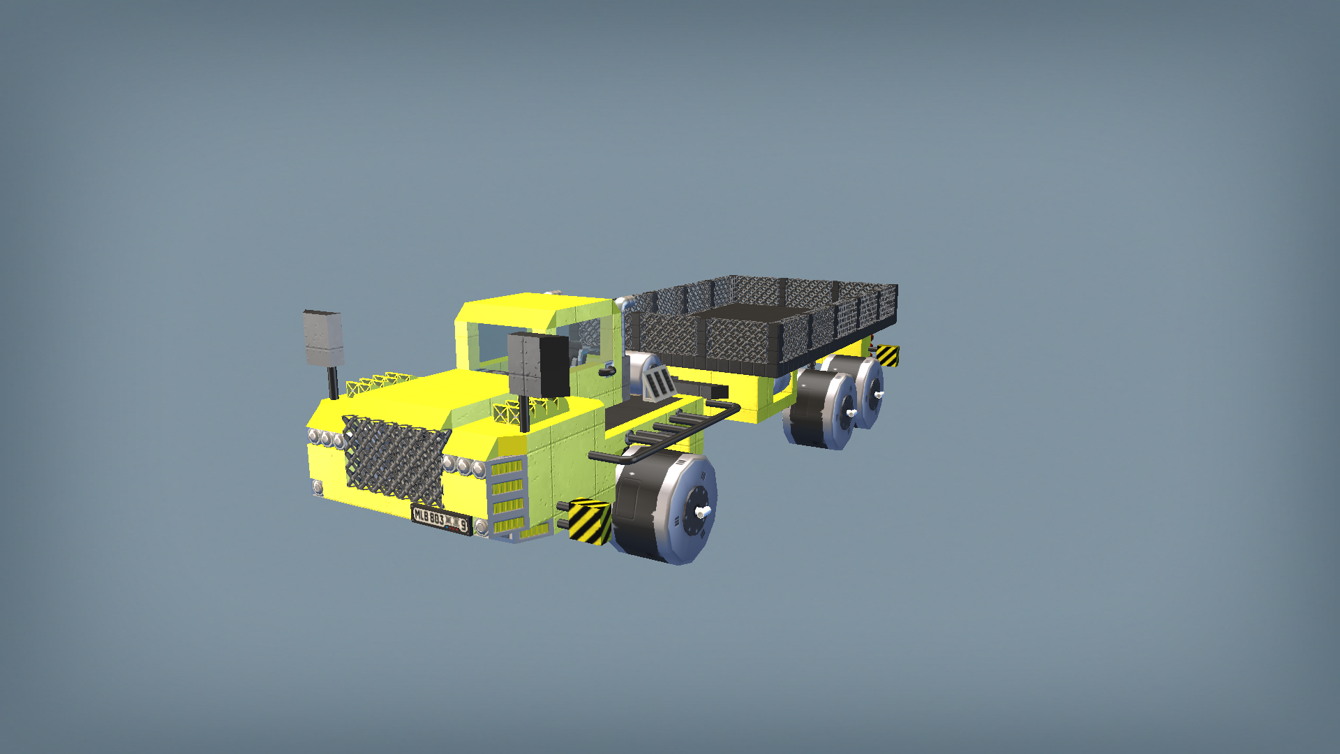 Special articulated tractor opened version