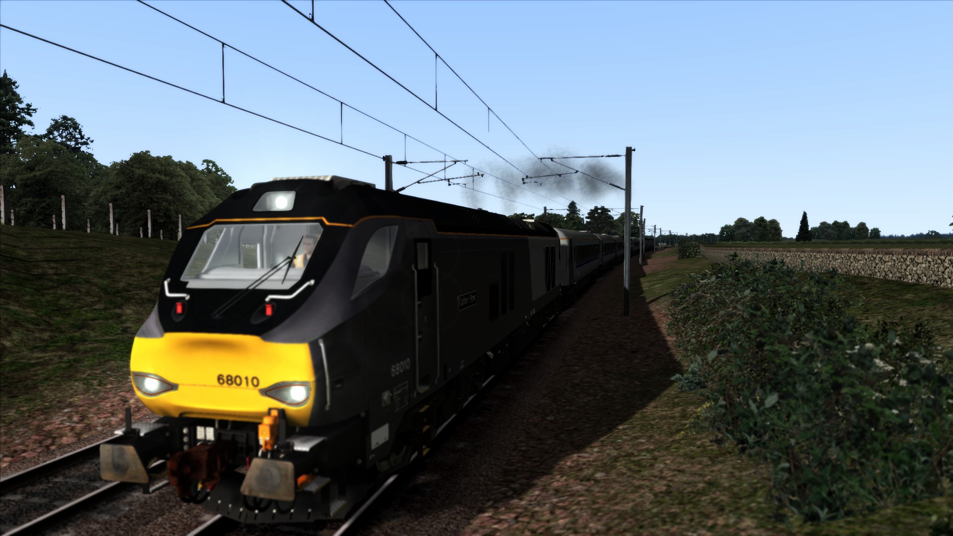 68010 Part 1 Class Glasgow-Carlisle 8 cars Oxford Flyer (This leg to Carstairs) via Hamilton and Motherwell in the Oxford Flyer