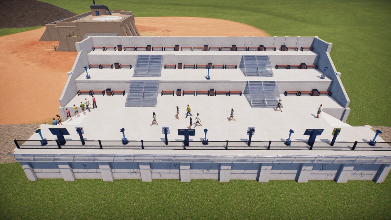 Concrete viewing deck