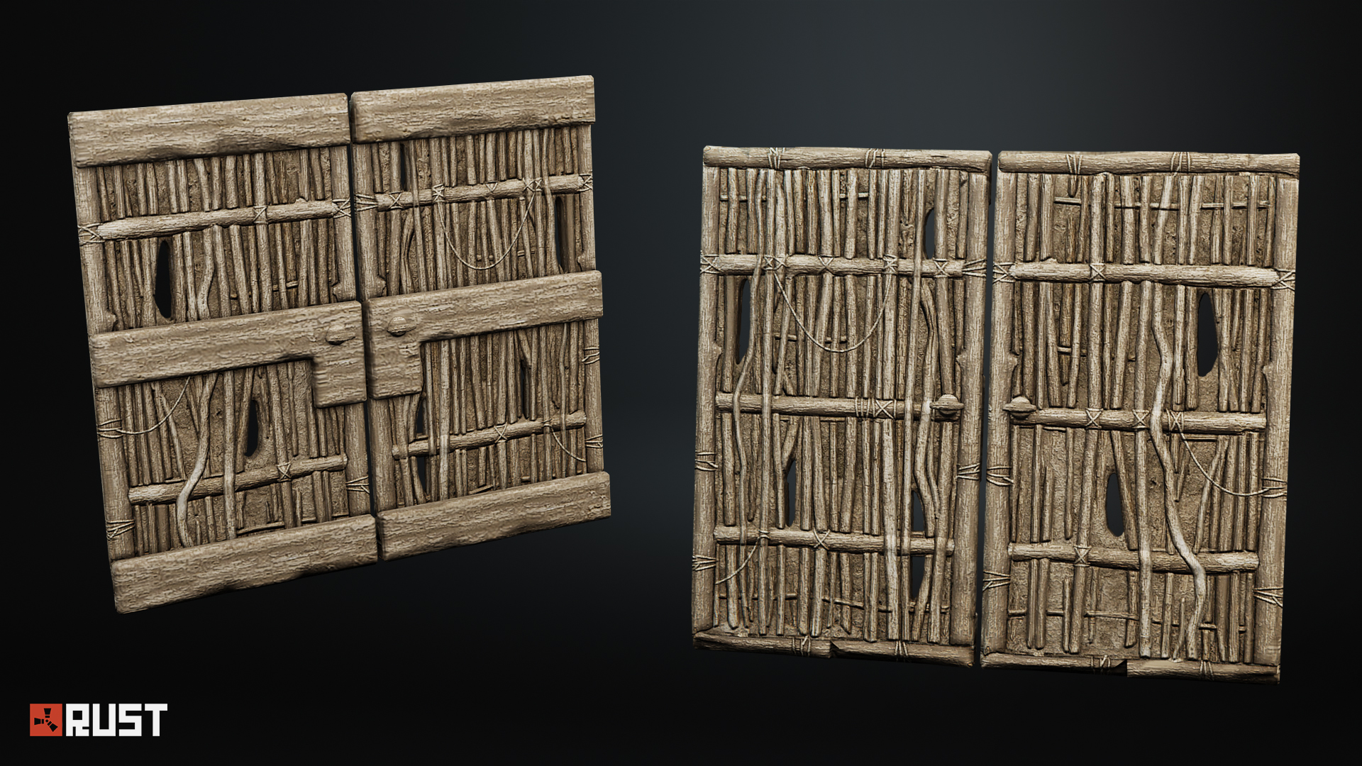 Twig Rivals Wooden Double Door