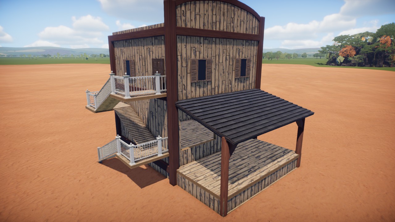 Wild west small building blank template