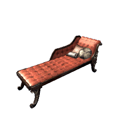 Victorian Chaise Lounge- Red