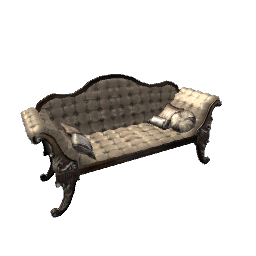 Victorian Love Seat- Brown