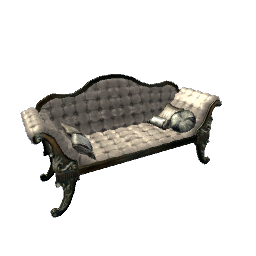 Victorian Love Seat- Grey
