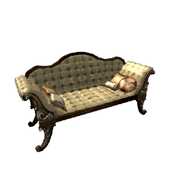 Victorian Love Seat- Light Brown