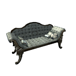 Victorian Love Seat- Blue