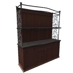 Victorian Display Cabinet- Dark Brown