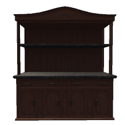 Victorian Display Cabinet- Dark Brown