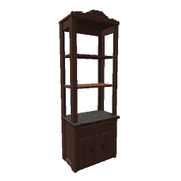 Victorian Display Cabinet Skinny- Dark Brown