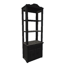 Victorian Display Cabinet Skinny- Black