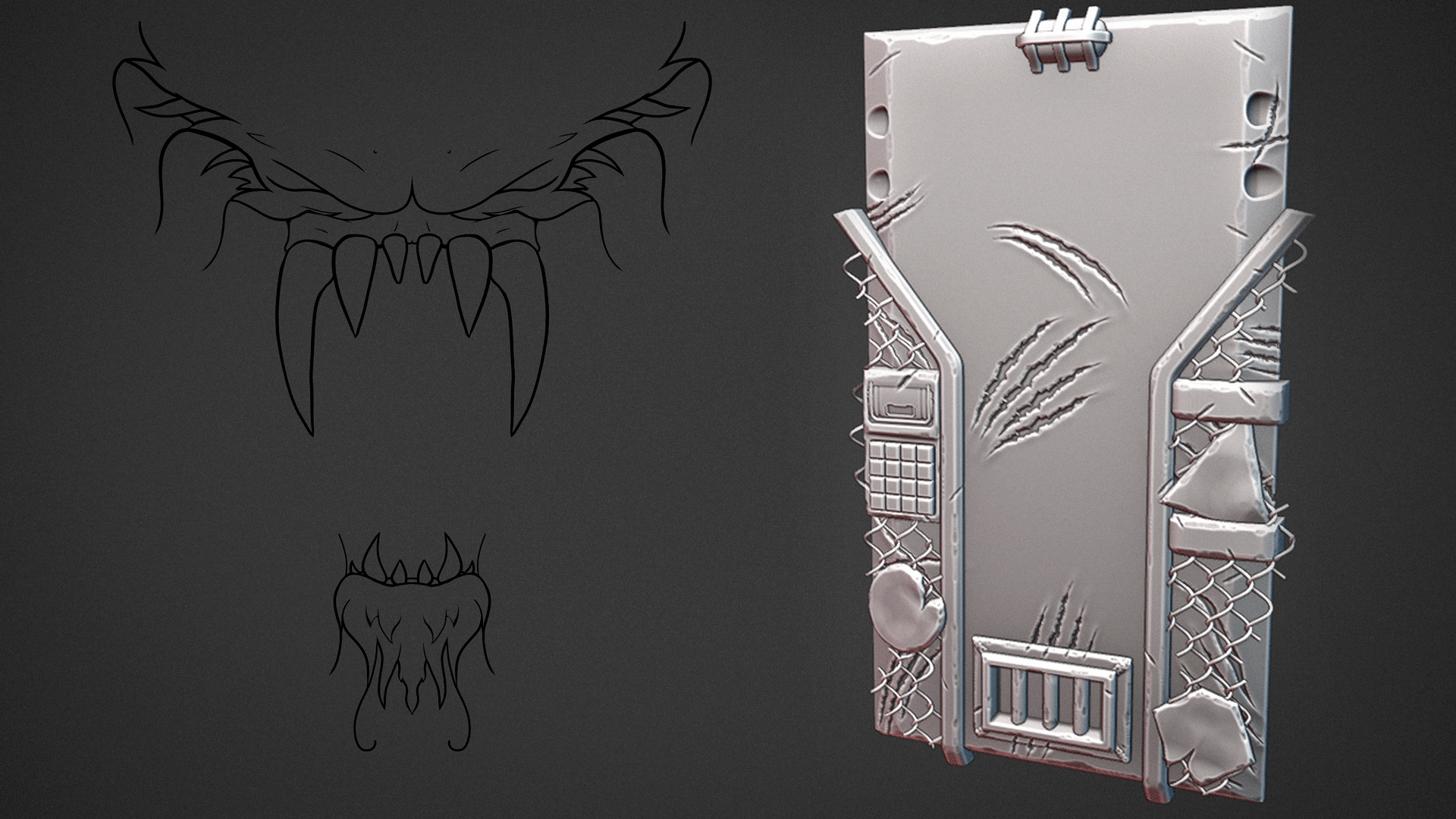 Toxic Wolf Door
