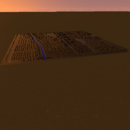  Very large River and Forest Map(11,314 bricks) Night version