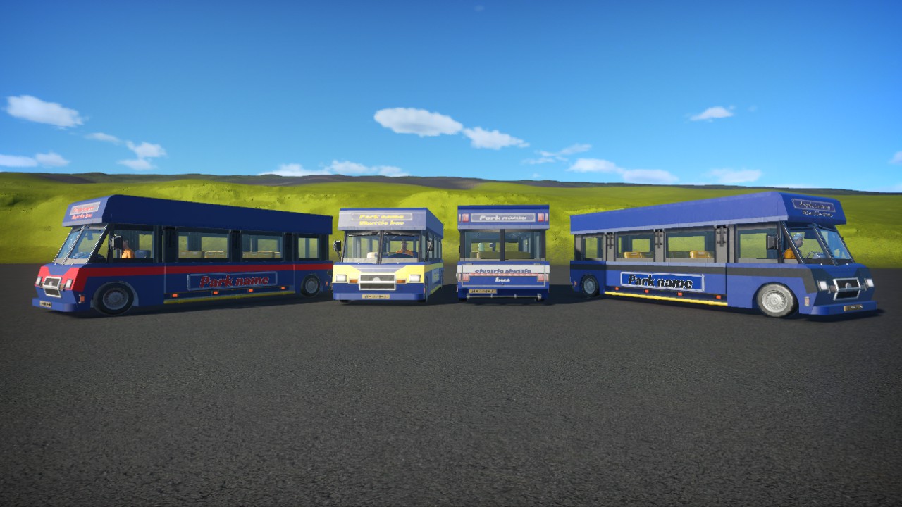 Park shuttle bus blue
