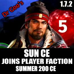Sun Ce Arrives 200 CE: 孙策在200年夏季加入玩家派系