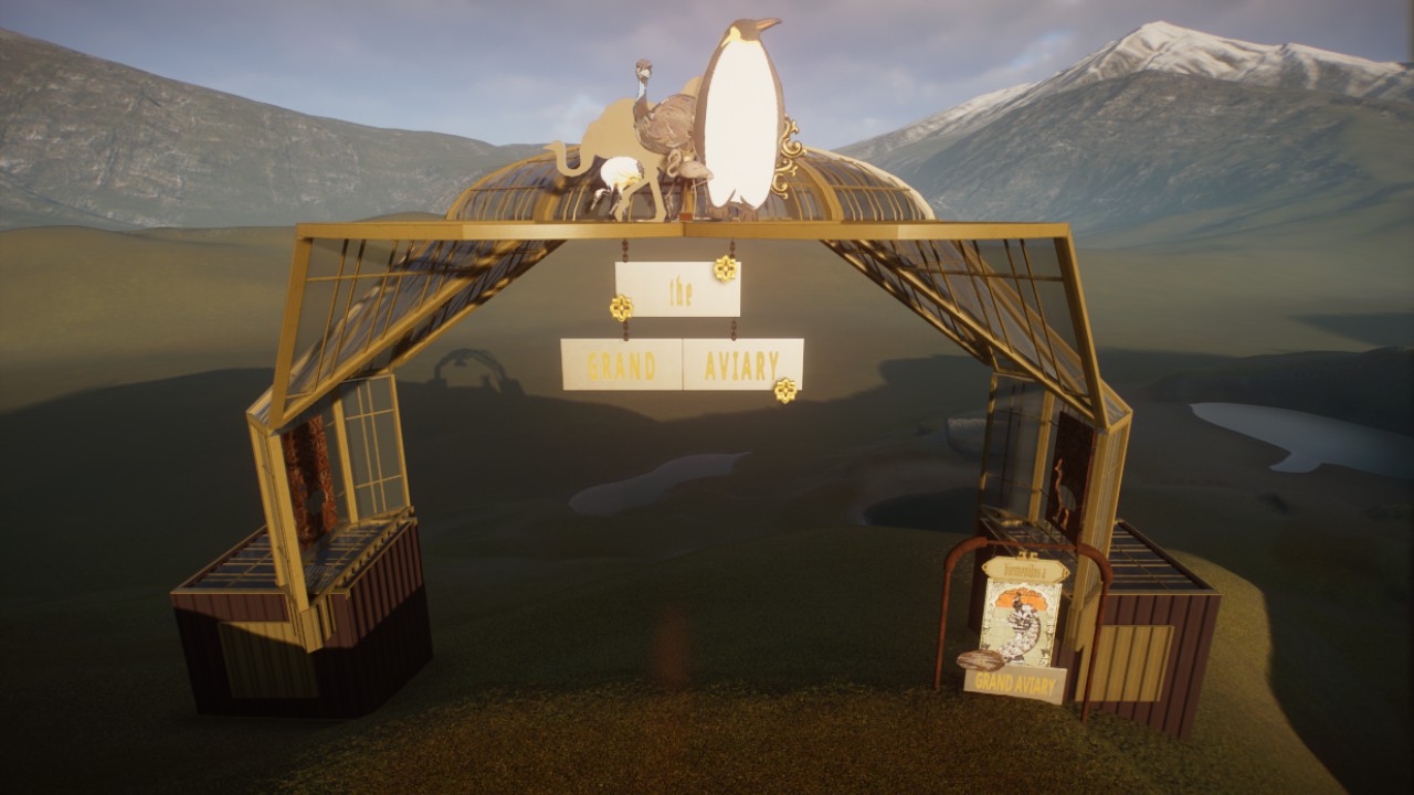 Steampunk 'Grand Aviary' Scenic Arch