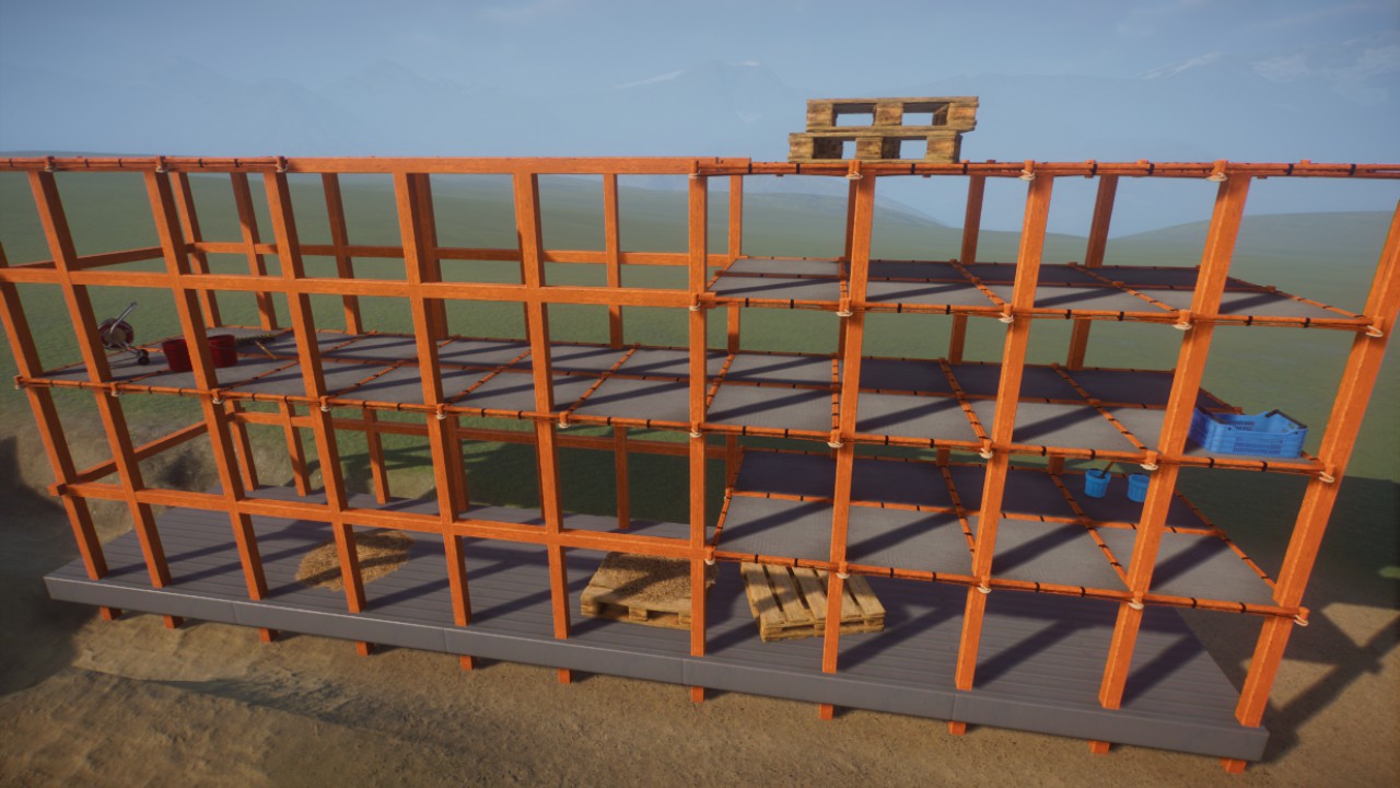 Cargo Yard Scaffolding Climbing Structure