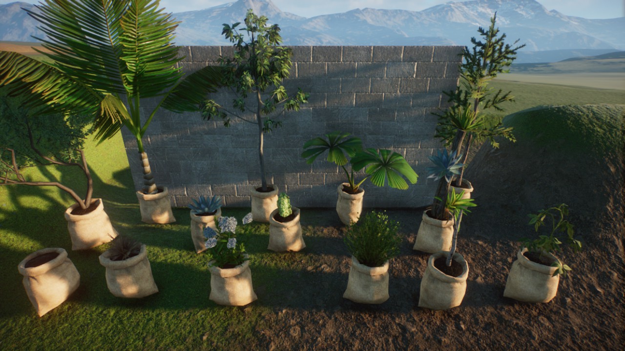 Bagged Saplings -- Backstage Prop