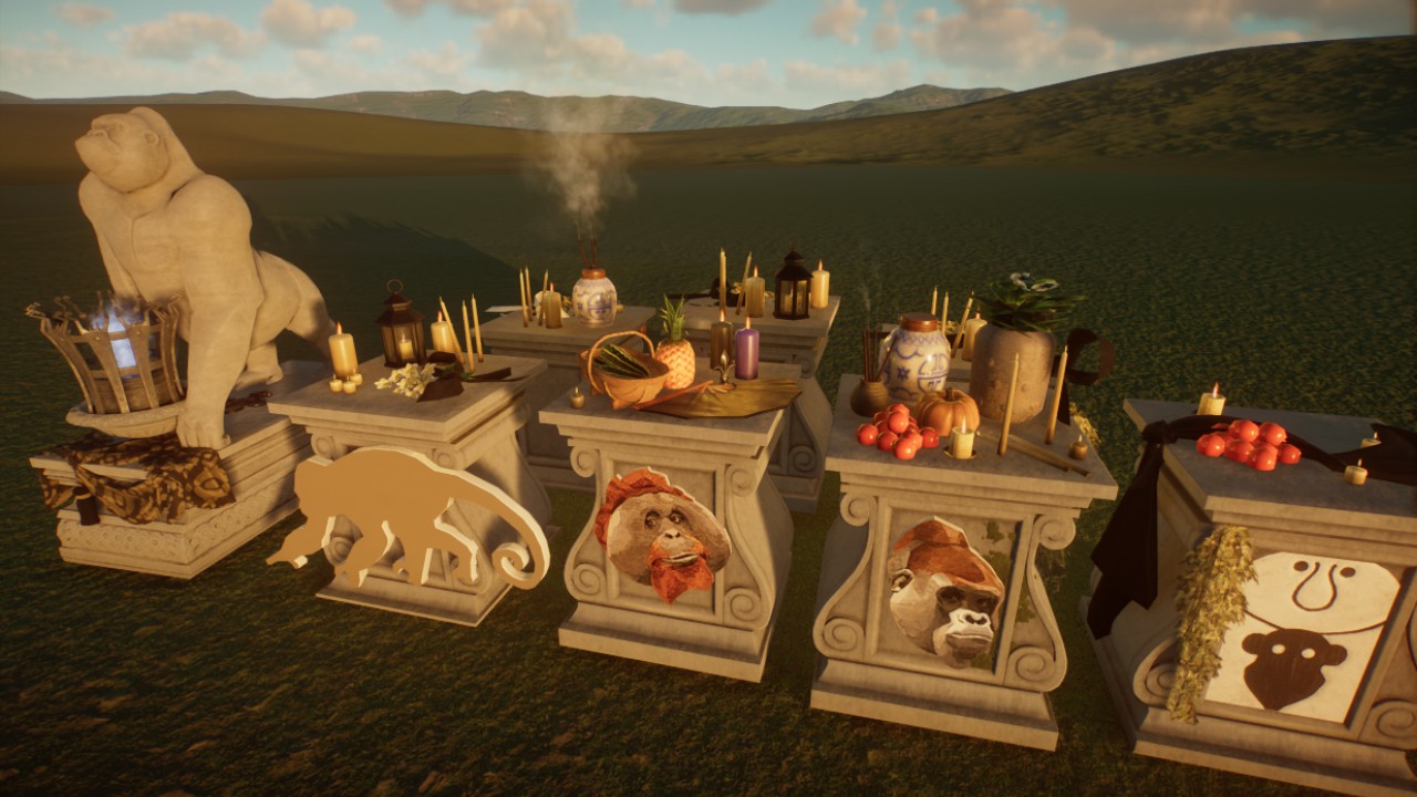 Primate Mausoleum Memorials - Rue Morgue Donation Bin Skins