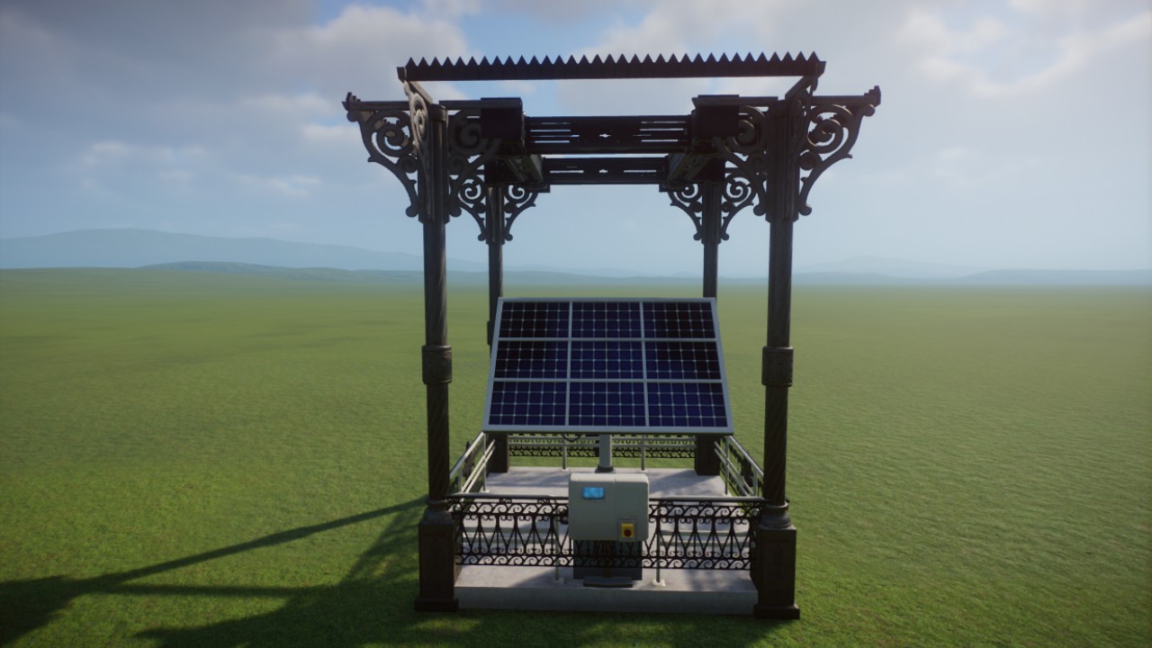 Rue Morgue Wrought Iron Solar Panel