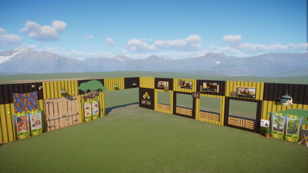 Cargo Yard Education Corner - Shipping Container African Grasslands Display