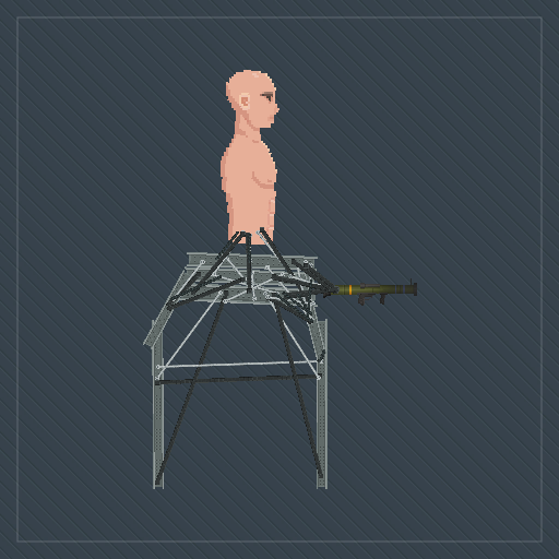 Spider toilet with a gun