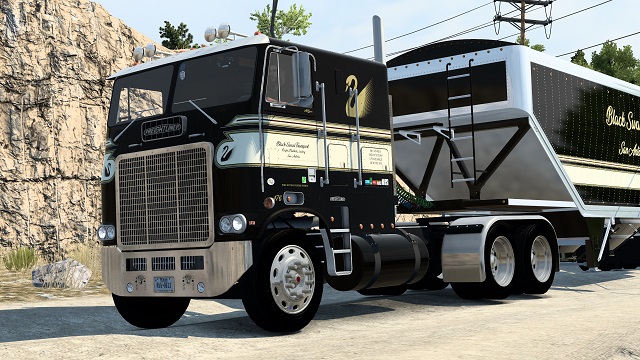Black Swan skin for the Rushour109 Freightliner Powerliner. Works on all cab