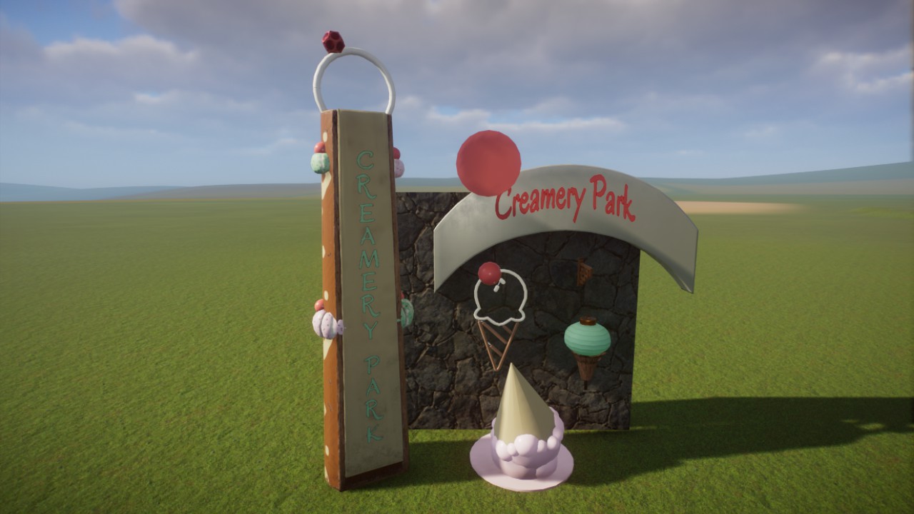 Ice Cream Lighting and Signage