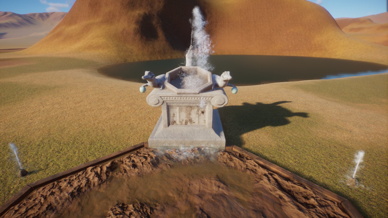 Caiman Mudbath Fountain for Sculpture Gardens