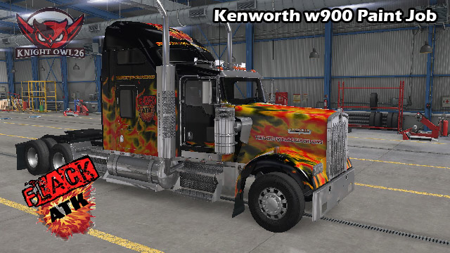 Flack Attack Kenworth w900 Paint Job