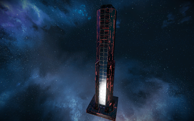 Dk. Red Neon City Tower Deco Version 1.0