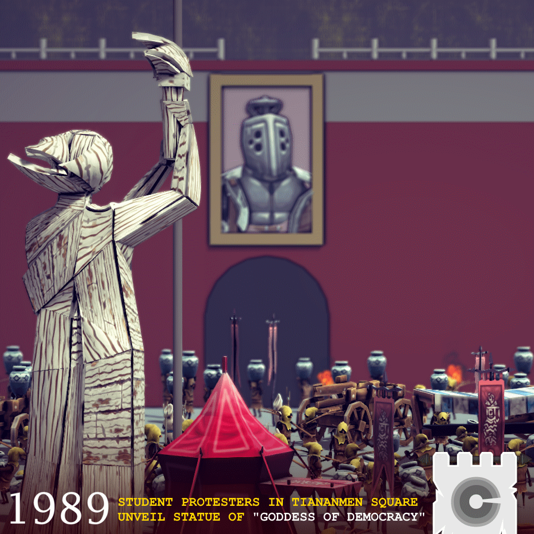 1989 Tiananmen Square Statue of Goddess of Democracy