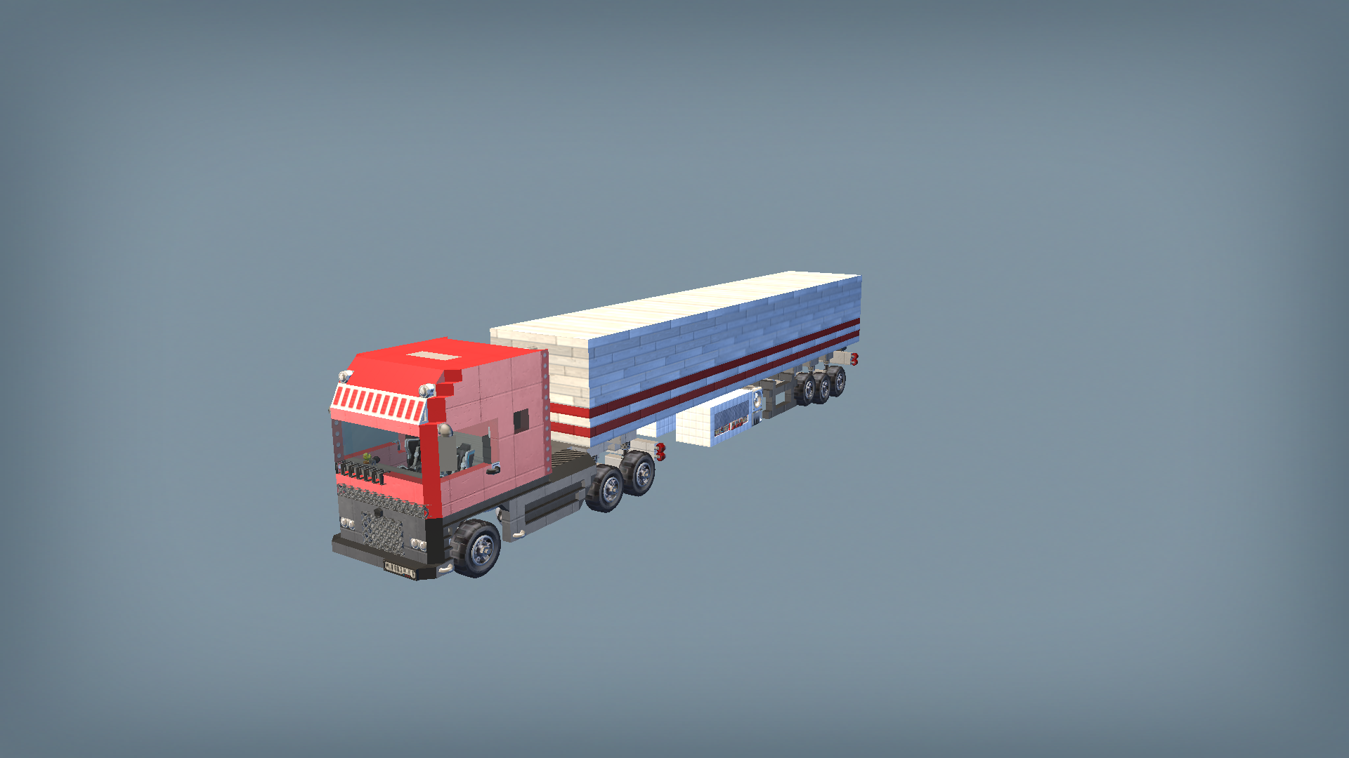 High semi truck 04 classic version (6x4)