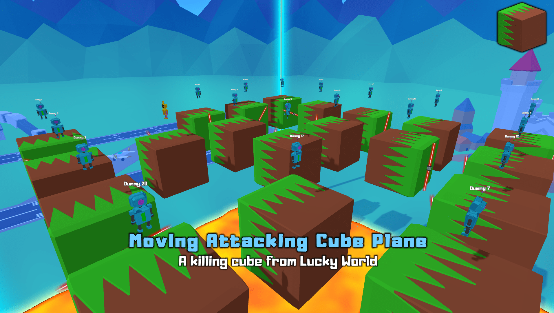 Moving attacking Cube Plane