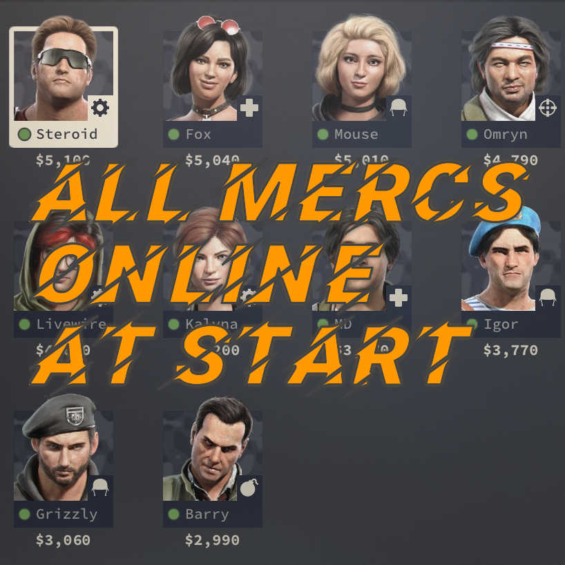 All Mercs at Start