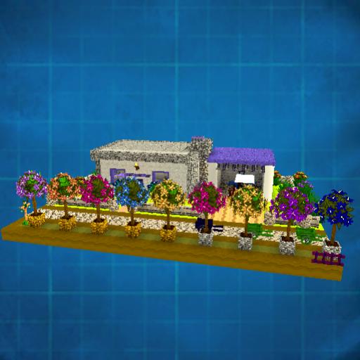 gray stone house in Bedrock