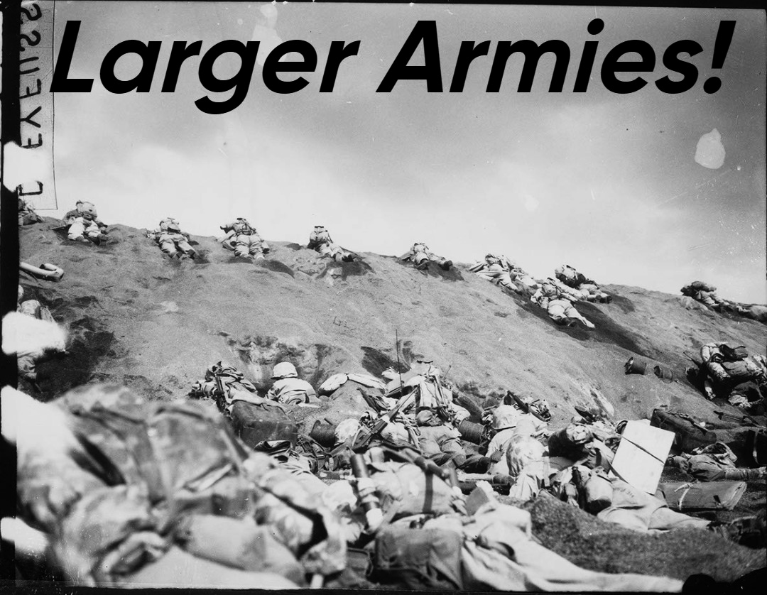 Larger Armies but only the Manpower preview