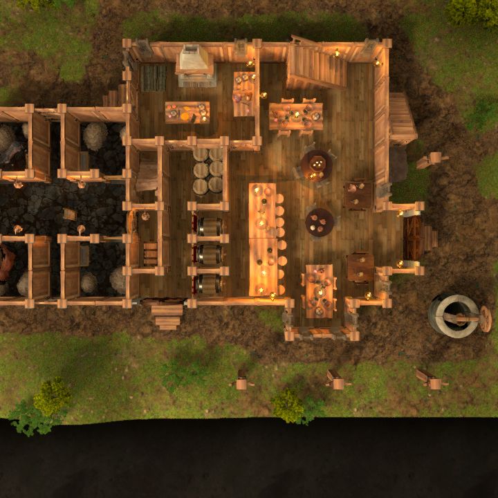 Curse of Strahd - blue water inn -1st fl