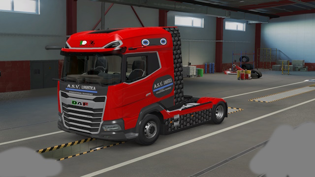 skin DAF XG/XG+ red by maury79