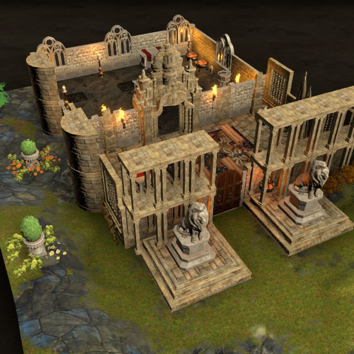 2 story temple
