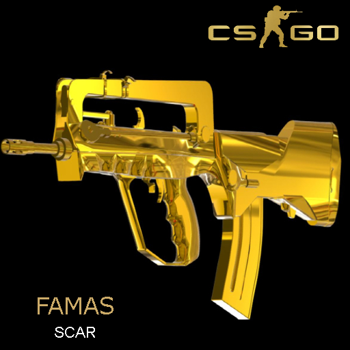 CSGO Gold FAMAS (Scar/Desert Rifle)