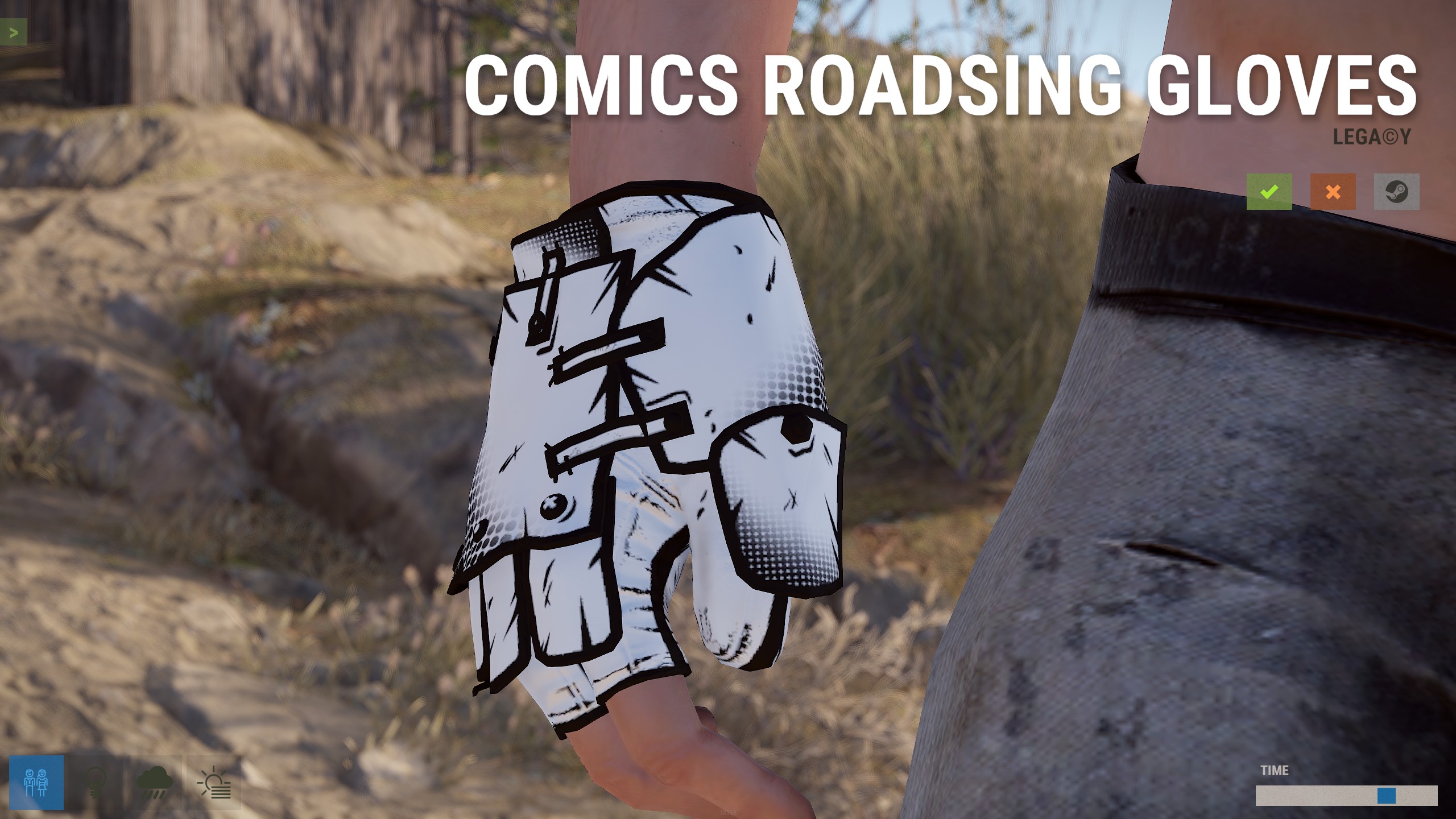 Comics Roadsign Gloves