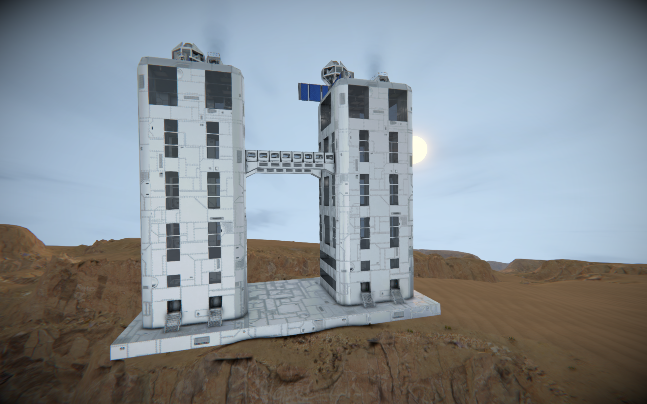 Chrome Twin Office Tower's 1-1-1