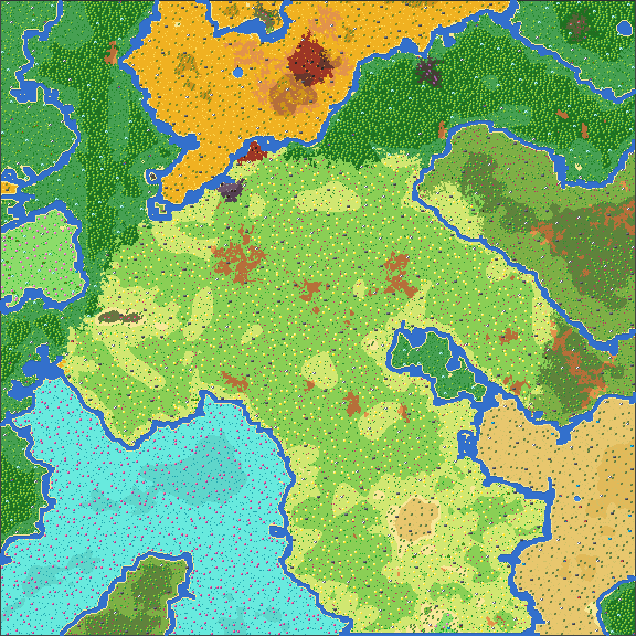 Plains with rivers.