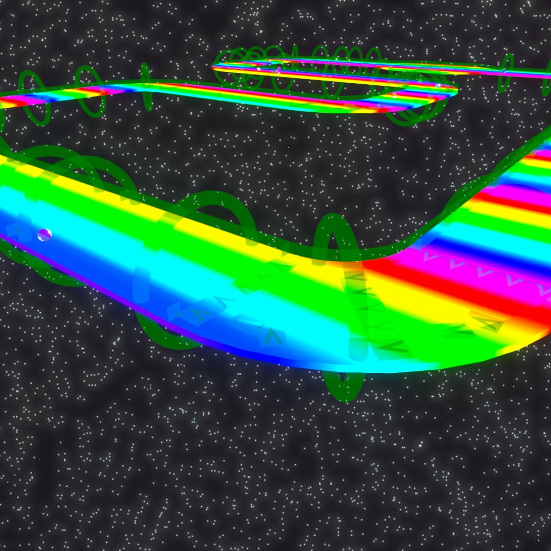 SNES Rainbow Road (a prefab)