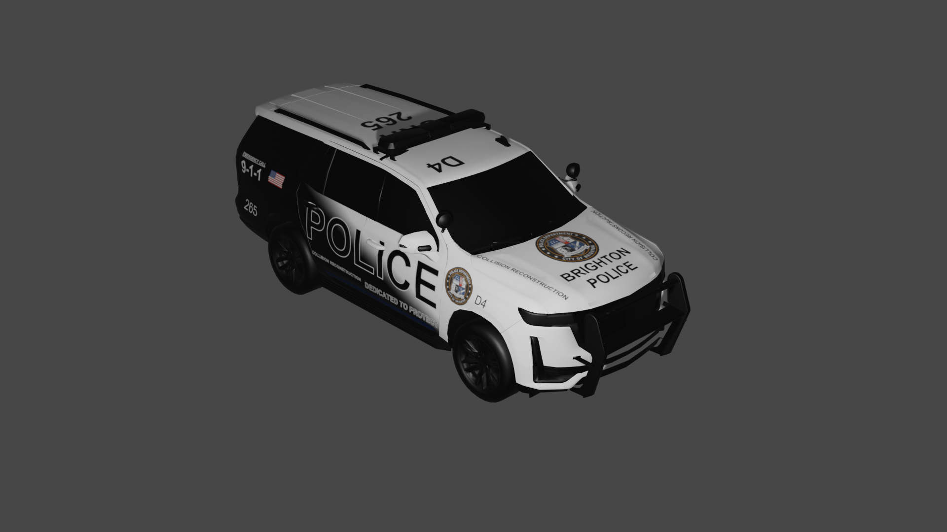 black and white livery for the UTV