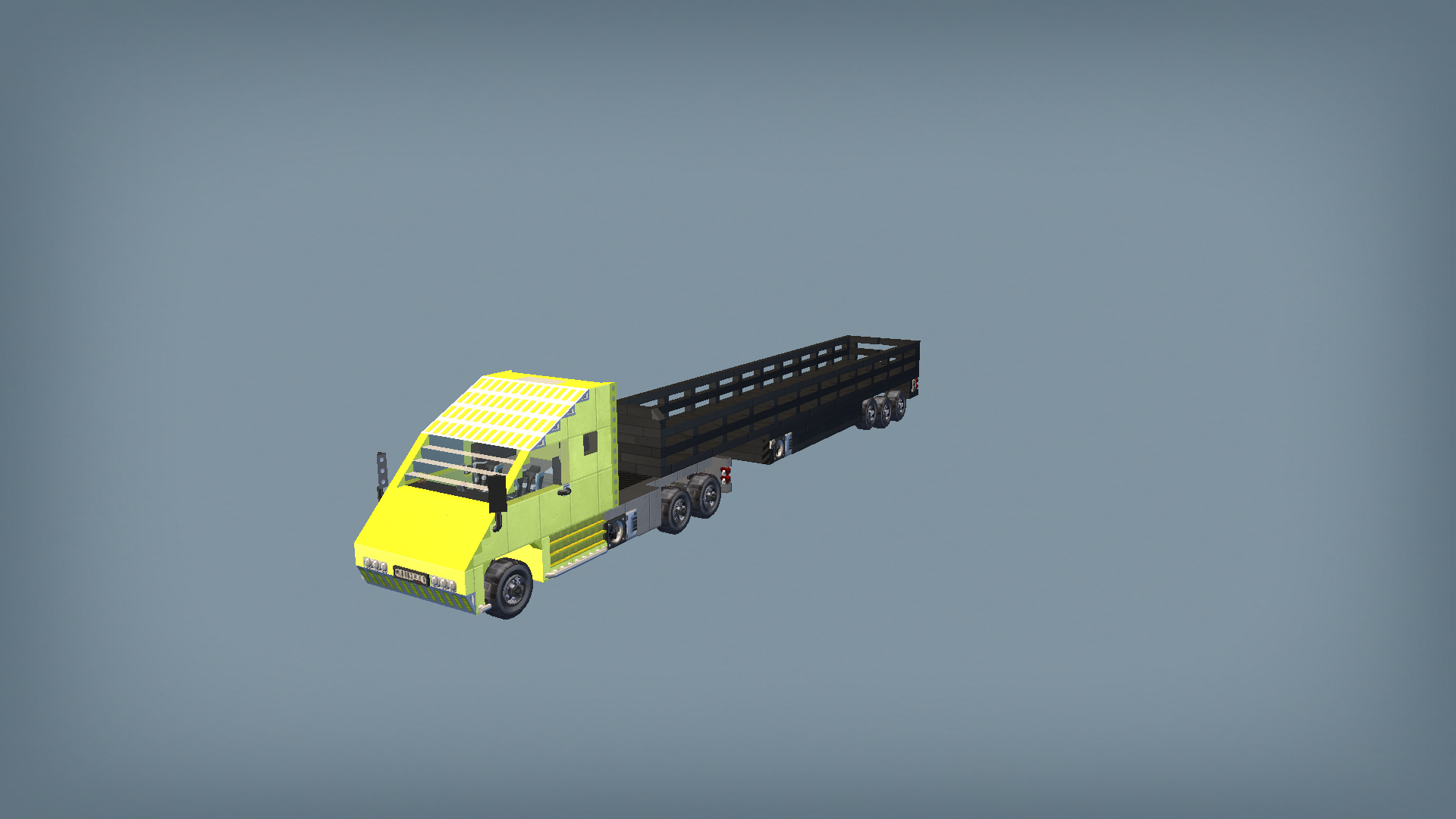 Electric semi truck opened version (6x4)