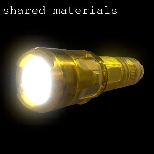 Shared Materials - Gold Flashlight